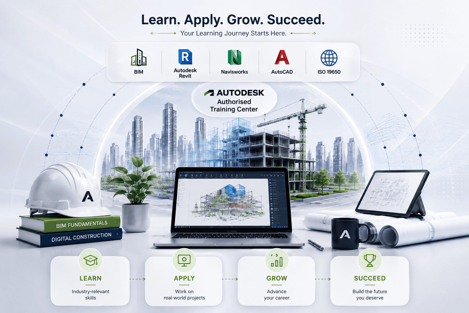Student studying architecture and construction courses