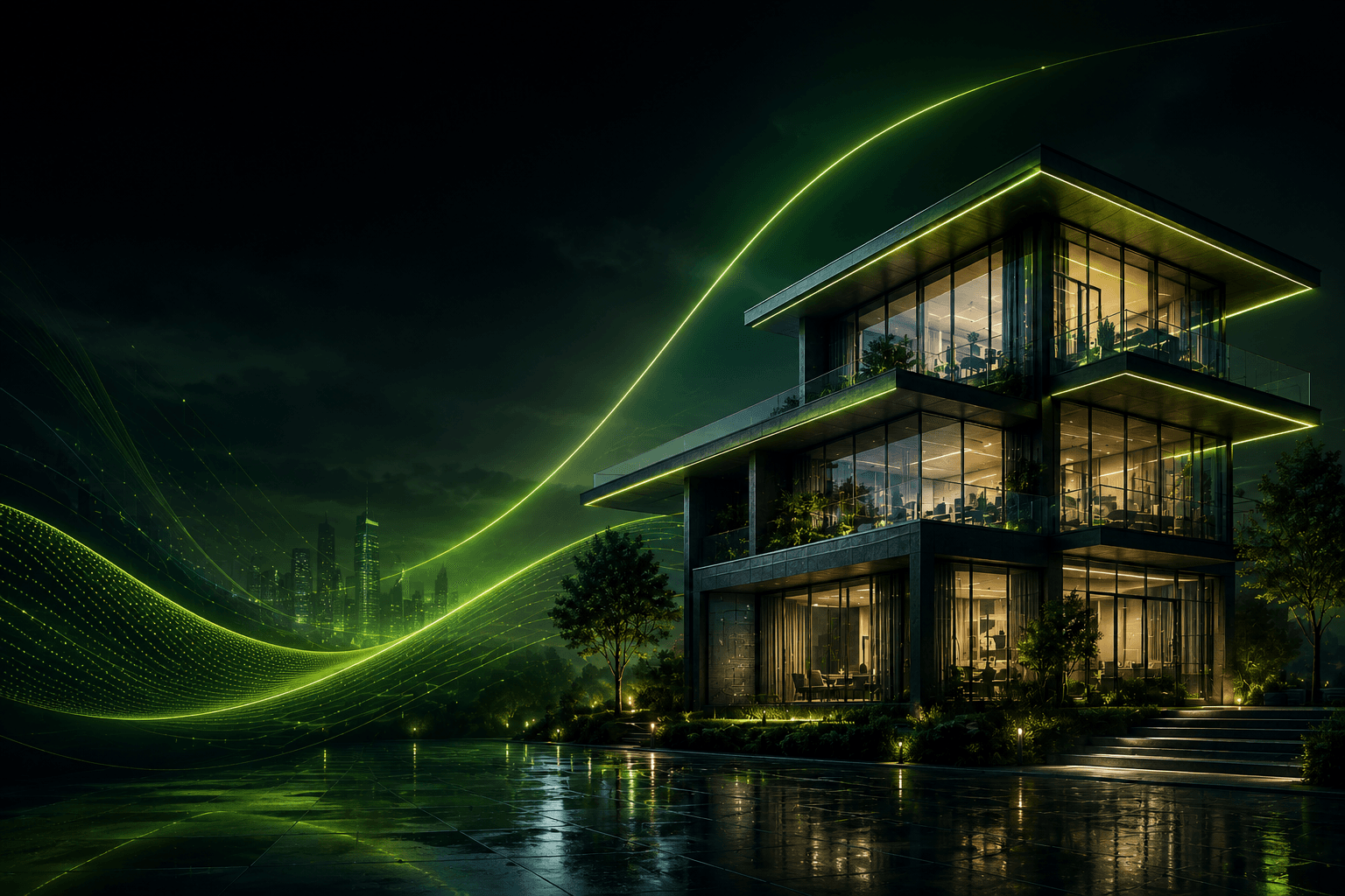 Modern commercial building representing the AECIX mission